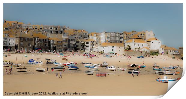 St Ives, Cornwall Print by Gill Allcock