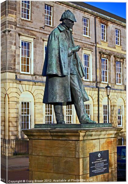 Sherlock Holmes statue, Edinburgh Canvas Print by Craig Brown