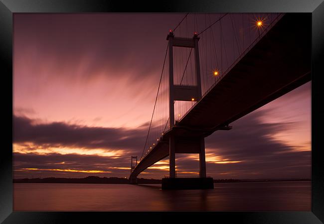 Severn Bridge at sunrise Framed Print by Steve JamesSteveJ