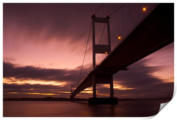 Severn Bridge at sunrise Print by Steve JamesSteveJ