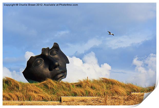Dreaming Mask Sculpture Print by Ankor Light