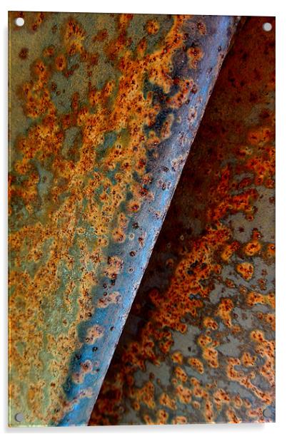 abstract rust Acrylic by Heather Newton