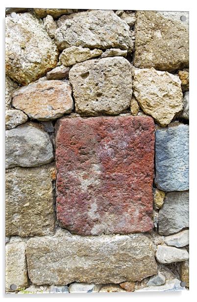 Multi coloured stone wall Texture Acrylic by Arfabita  
