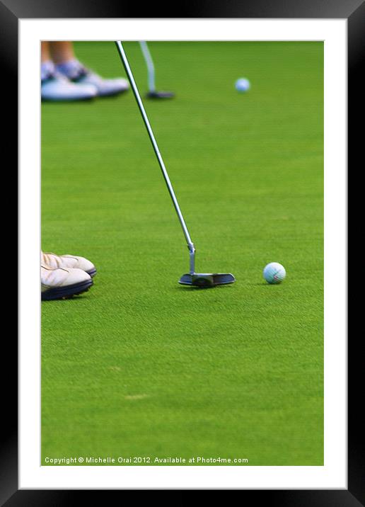 Putting Practice Framed Mounted Print by Michelle Orai