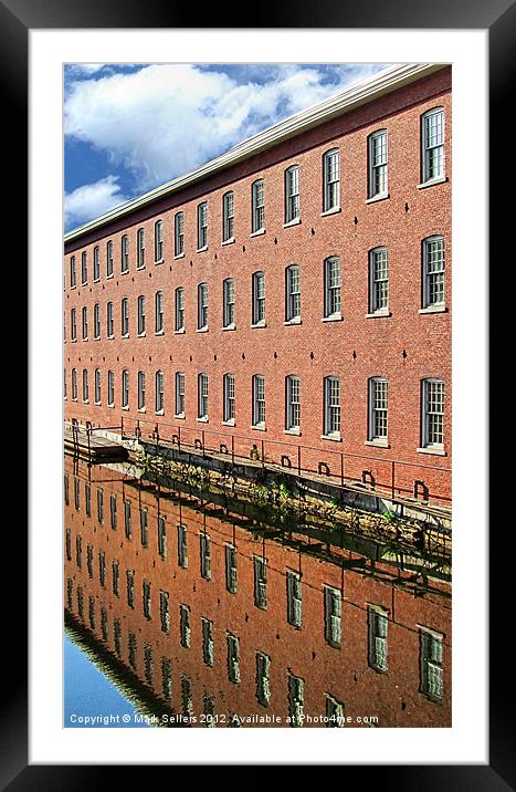Boott Cotton Mill Reflection Framed Mounted Print by Mark Sellers