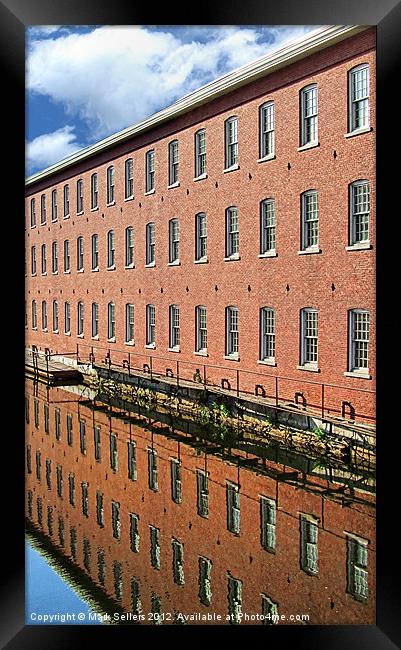 Boott Cotton Mill Reflection Framed Print by Mark Sellers