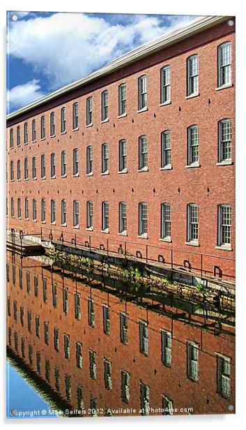 Boott Cotton Mill Reflection Acrylic by Mark Sellers