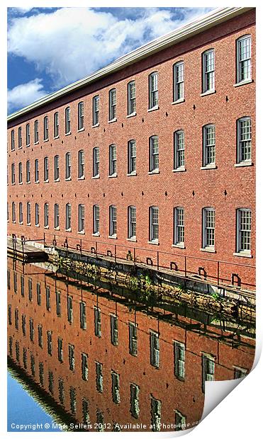 Boott Cotton Mill Reflection Print by Mark Sellers