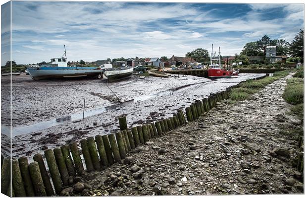 Boats at Brancaster Staithe Canvas Print by Stephen Mole