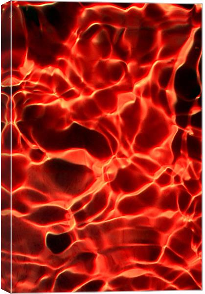 Red ripples in water Canvas Print by Christopher Mullard