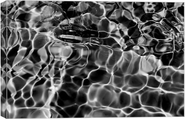 Black and White ripples Canvas Print by Christopher Mullard