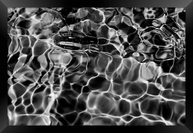 Black and White ripples Framed Print by Christopher Mullard