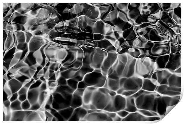 Black and White ripples Print by Christopher Mullard