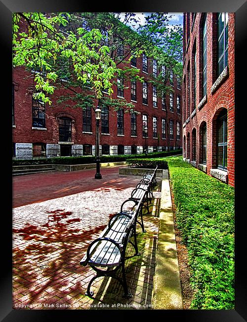 Boott Mill Courtyard Framed Print by Mark Sellers