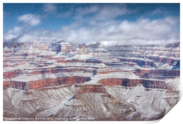 Grand Canyon in Winter Print by Clarence Holmes