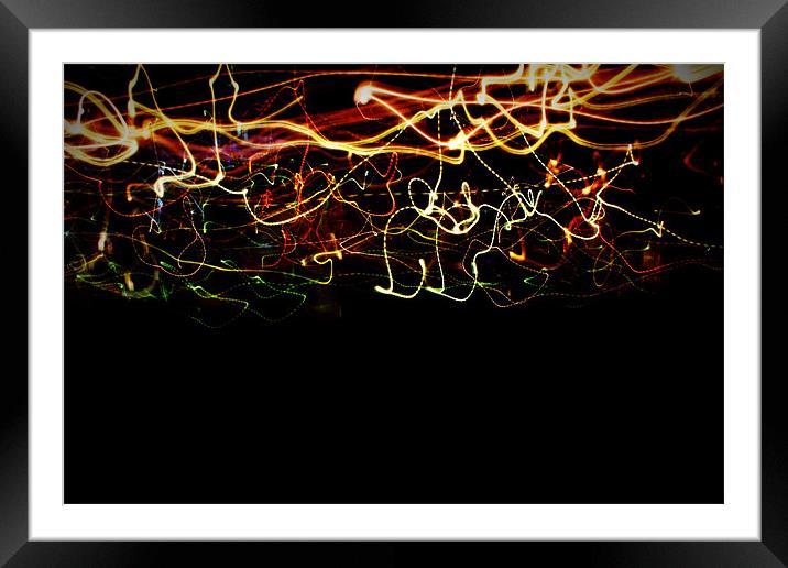 Painting with light abstract Framed Mounted Print by Dan Davidson