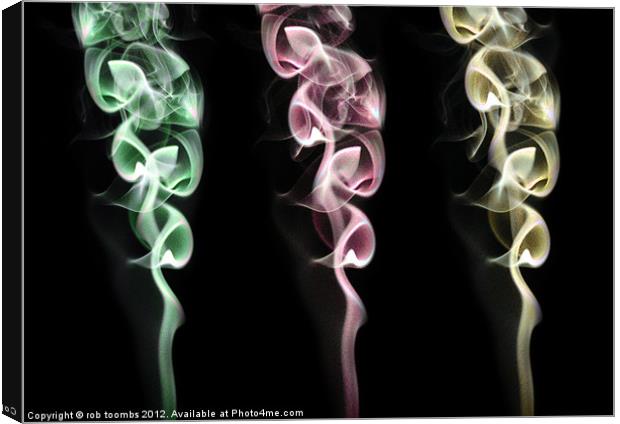 COLOURFUL SMOKE Canvas Print by Rob Toombs