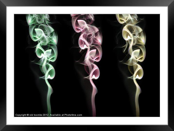 COLOURFUL SMOKE Framed Mounted Print by Rob Toombs