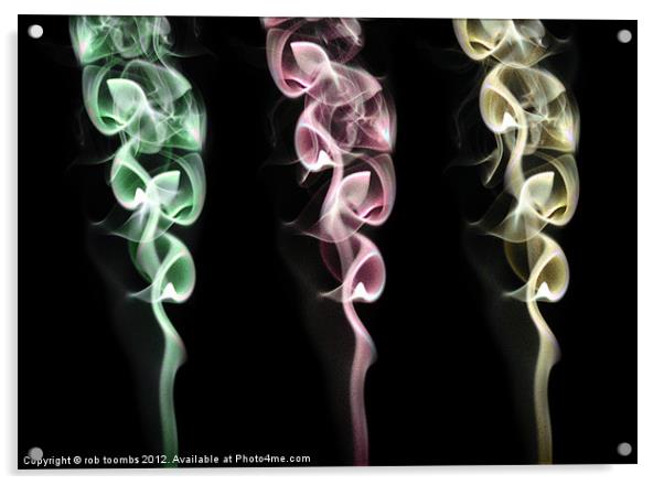 COLOURFUL SMOKE Acrylic by Rob Toombs