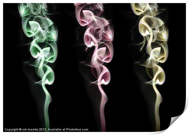 COLOURFUL SMOKE Print by Rob Toombs