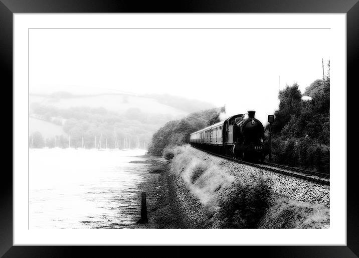 Dartmouth & Kingswear Steam Trains Framed Mounted Print by Simon Litchfield