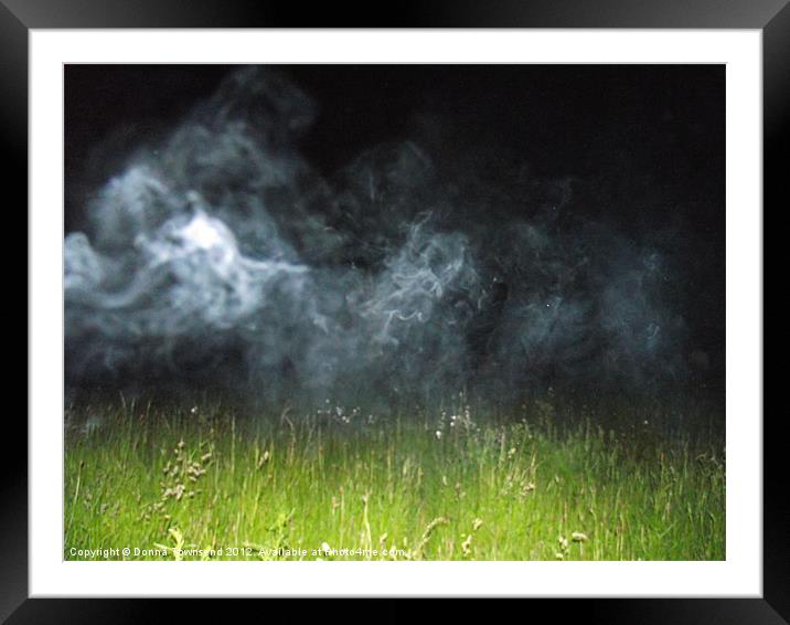 Ghostly Smoke Framed Mounted Print by Donna Townsend