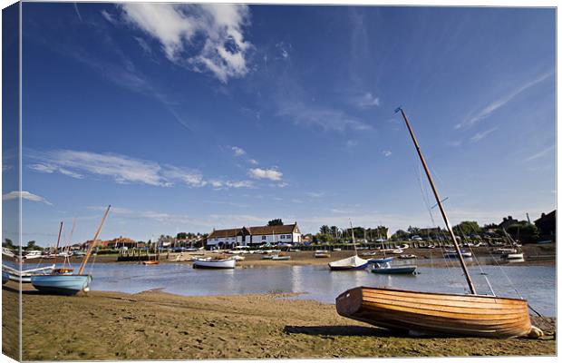 Low tide in Burham Overy Staithe Canvas Print by Paul Macro