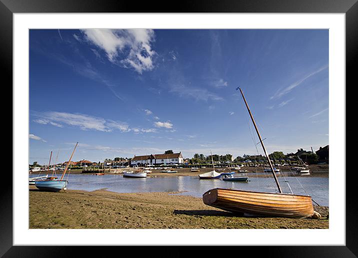 Low tide in Burham Overy Staithe Framed Mounted Print by Paul Macro