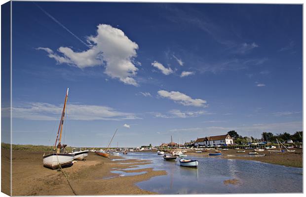 Stranded in Burnham Overy Staithe Canvas Print by Paul Macro