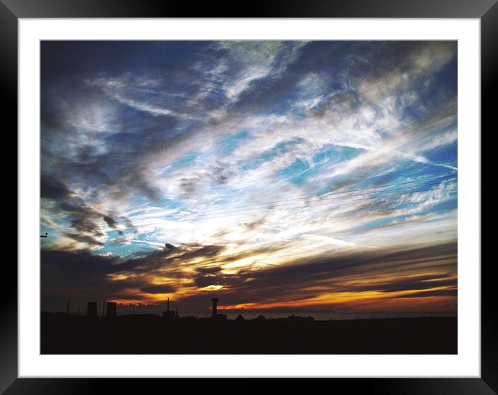 Nuclear Sunset Over Sellafield Framed Mounted Print by Steven Dale