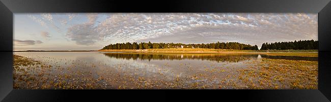 Holkham Beach Reflections Panoramic Framed Print by Paul Macro