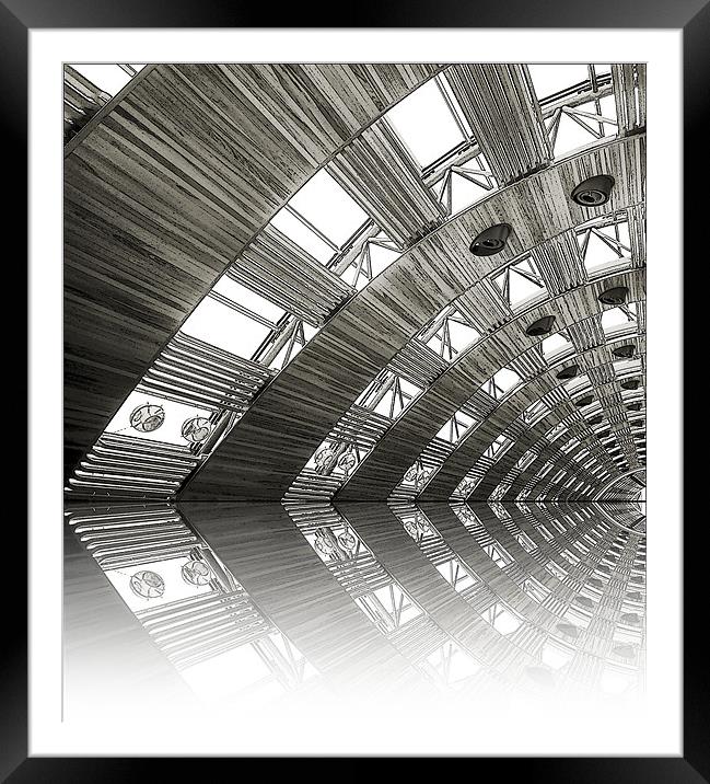 airport reflections Framed Mounted Print by Heather Newton