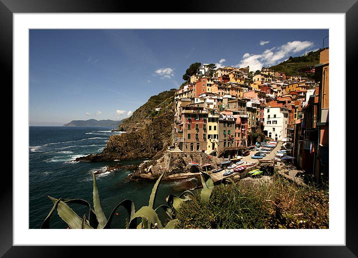 Cinque Terre, Italy Framed Mounted Print by peter schickert