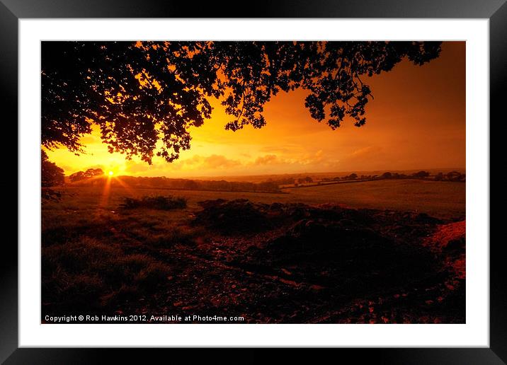 Nomansland Sunset Framed Mounted Print by Rob Hawkins