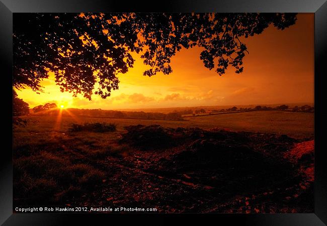Nomansland Sunset Framed Print by Rob Hawkins