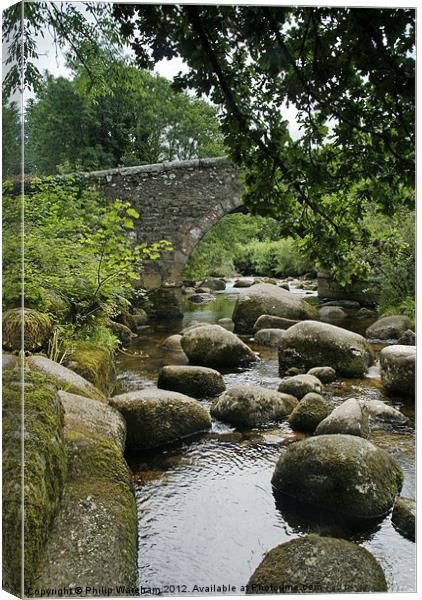 Rocks in the river Canvas Print by Phil Wareham