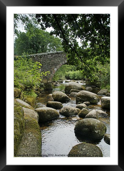 Rocks in the river Framed Mounted Print by Phil Wareham