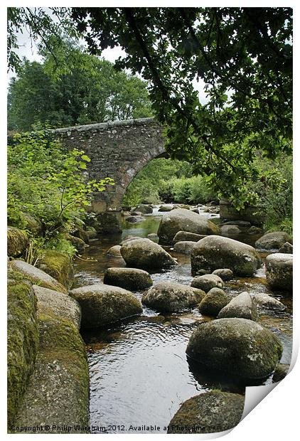 Rocks in the river Print by Phil Wareham
