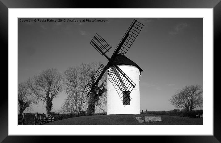 Shadow on the Windmill Sail Framed Mounted Print by Paula Palmer canvas