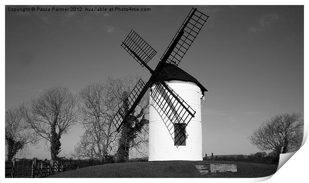 Shadow on the Windmill Sail Print by Paula Palmer canvas