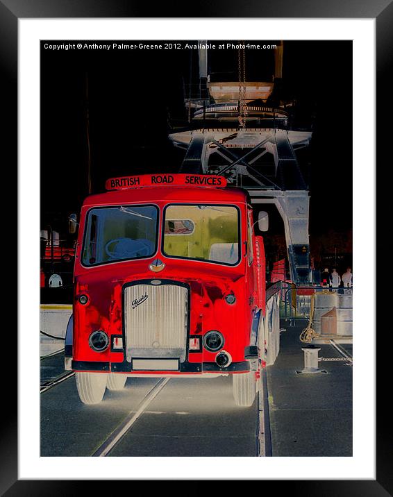 Red Truck Framed Mounted Print by Anthony Palmer-Greene