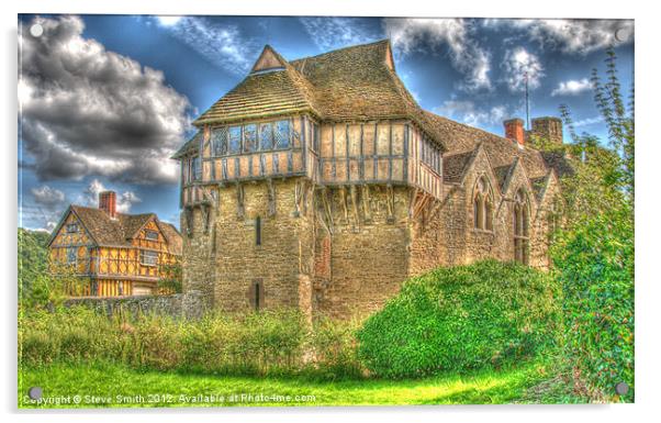 Stokesay Castle Shropshire Acrylic by Steve Smith