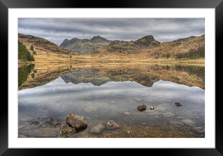 Blea Tarn March Reflections Framed Mounted Print by Jamie Green