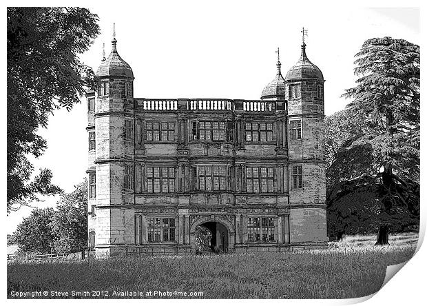 Tixall Hall Gatehouse Print by Steve Smith