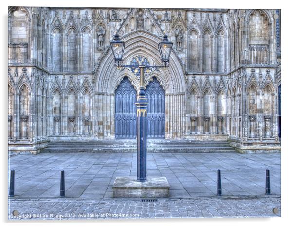 York Minster West Doors Acrylic by Allan Briggs