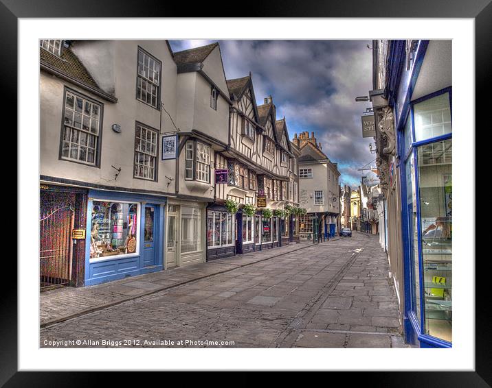 Stonegate York Framed Mounted Print by Allan Briggs