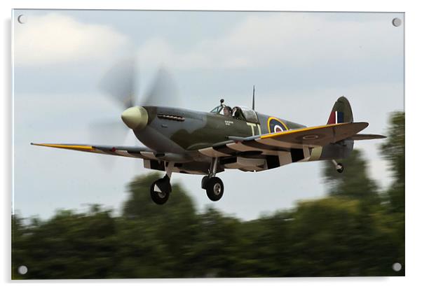 Vintage Spitfire Aircraft Acrylic by Phil Emmerson