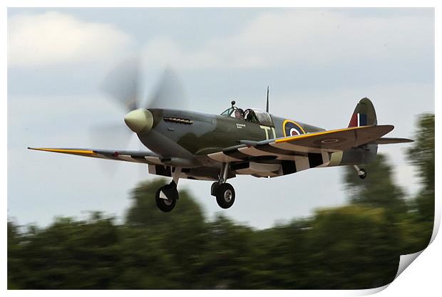 Vintage Spitfire Aircraft Print by Phil Emmerson