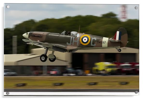 Vintage Spitfire Aircraft Acrylic by Phil Emmerson