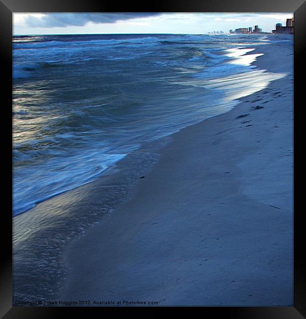 Water Painted Sand Framed Print by Susan Medeiros